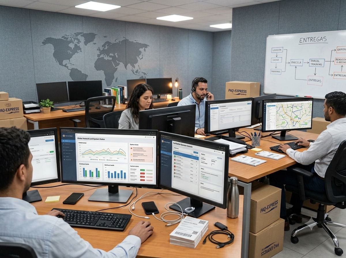 Equipo trabajando en una oficina